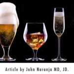 Set of different alcohol drinks