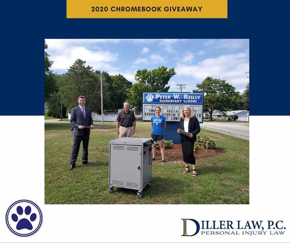 Diller Law teamed up with the Massachusetts Academy of Trial Lawyers and Sullivan and Sullivan for a Chrome Book Giveaway