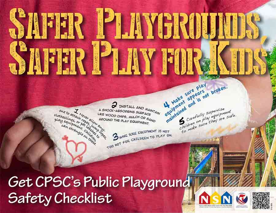 safer playgrounds, safer play for kids