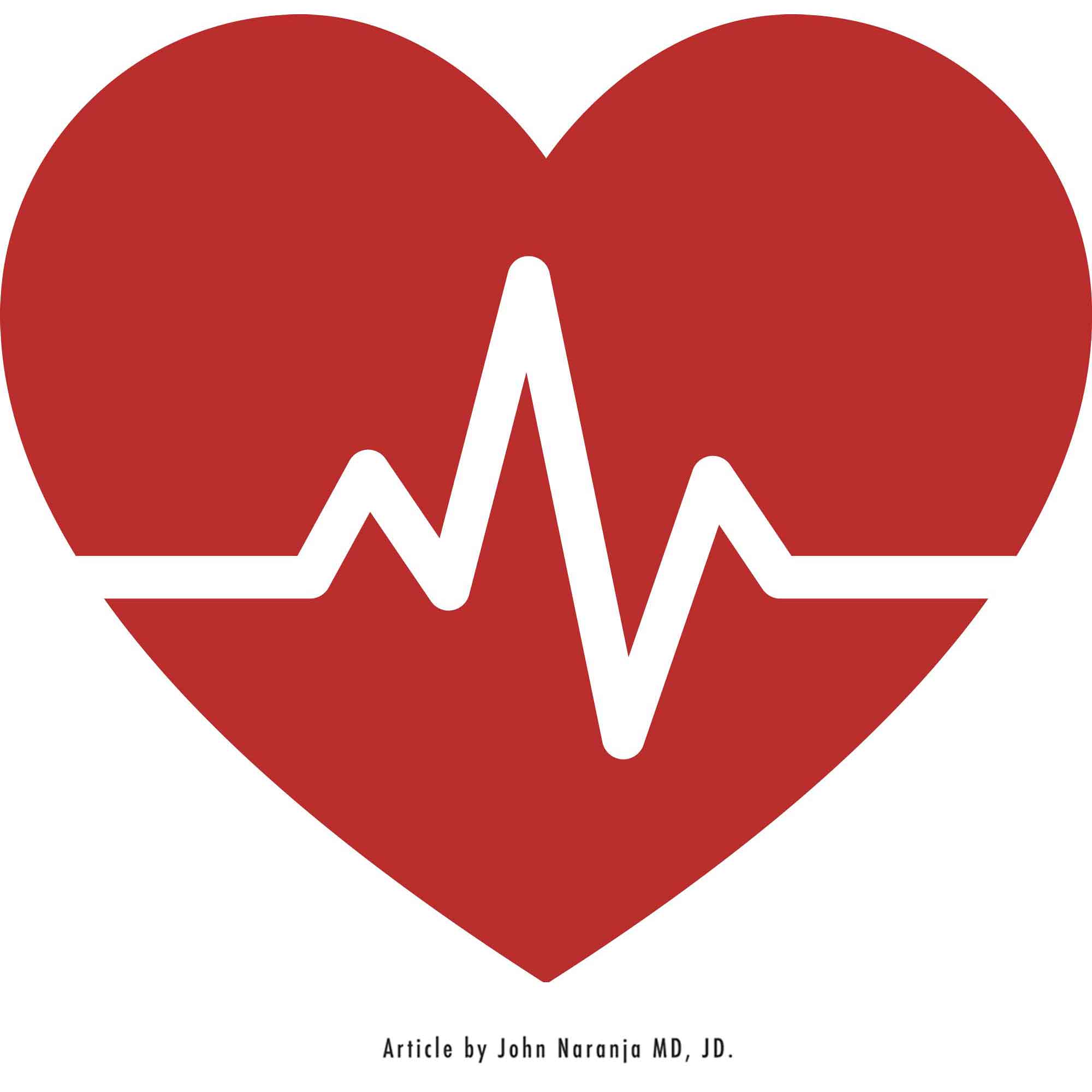heartbeat - heart shaped icon article by Dr John Naranja MD, JD
