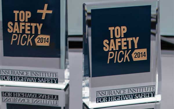 insurance institute for highway safety top safety pick and top safety pick + 2014 awards