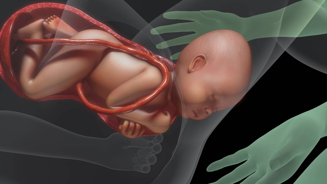 normal labor and vaginal birth releasing placenta