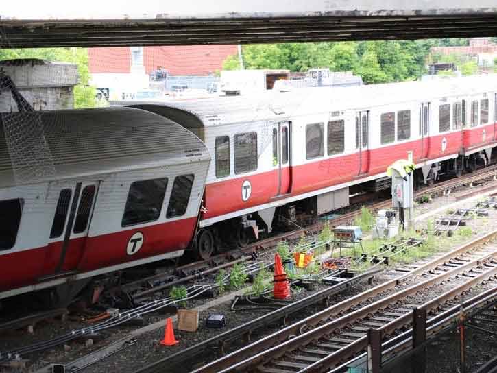Massachusetts MBTA Red Line train derailed June 11, 2019